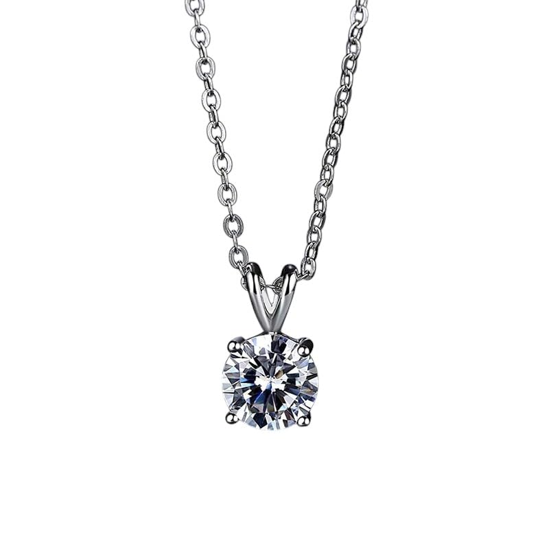 Collier en or blanc et zircon scintillant, l'élégance créative pour femme tendance
