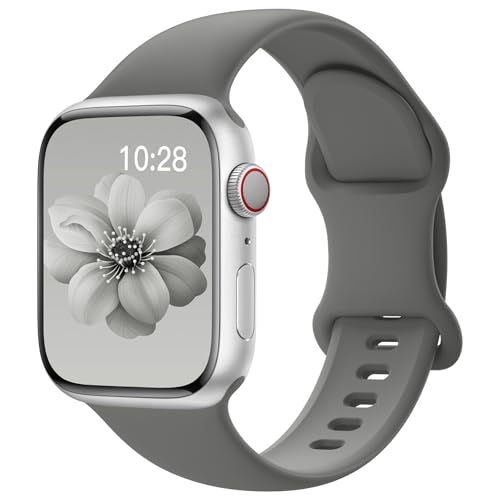 Image of Sport Silicone Band Compatible with Apple Watch Bands 40mm 38mm 41mm 44mm 45mm 42mm 49mm Women Men,Soft Wristband Waterproof Replacement Sport Strap for iWatch Bands Series 9 8 7 6 5 4 3 2 1 SE Ultra