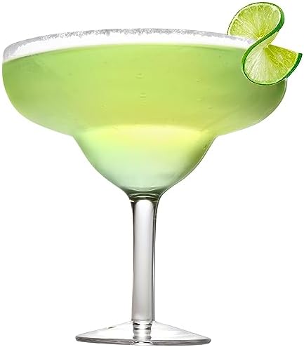 Giant XL Margarita Glass - 33oz - Fits Up to 8 Regular Margaritas - Fun Unique Summer Pool Party or Glassware for Mexican Dinner Night, Birthday or Any Holiday Occasion, Extra Large Drinkware