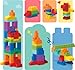 MEGA BLOKS First Builders Toddler Blocks Toys Set, Big Building Bag with 80 Pieces and Storage, Blue, Ages 1+ Years