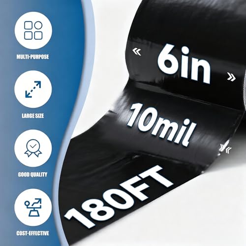 Image of Black Waterproof Repair Tape 6 Inch x 180 Ft