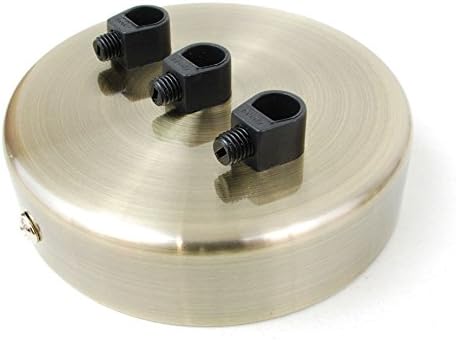 3 Point Outlet Ceiling Rose | Antique Brass