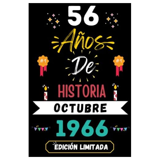 CUADERNO, 56 AÑOS DE HISTORIA OCTUBRE 1966 EDICIÓN LIMITADA: Regalo de 56 cumpleaños para mujeres y hombres, ideas de 56 cumpleaños... un ... regalo de 56 cumpleaños para él/ella.