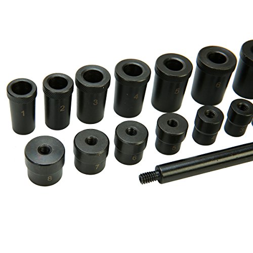 FreeTec 17 TLG. Kupplungs-Zentrierwerkzeug Zentriersatz Kupplungs Justieren Werkzeug Zentrierdorn Einstellwerkzeug mit Spannknopf im Koffer für VW für Audi für Ford für Opel