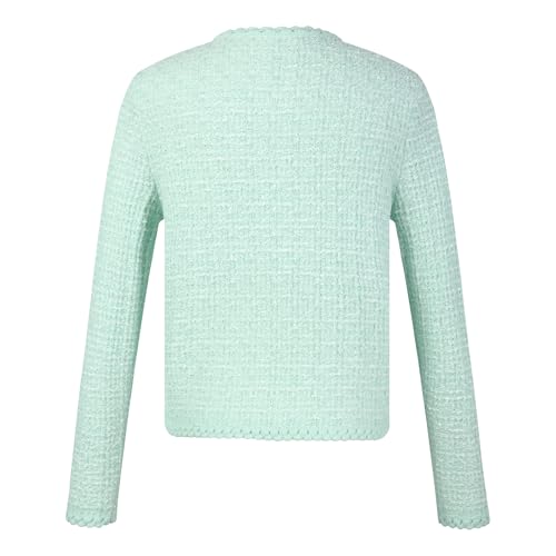 Image of GOELIA Women Wool Blend Lightweight Cardigan Sweaters 2026 Spring Business Casual Solid Long Sleeve Knitted Cardigan Top