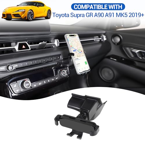 Fgtagtal Car Phone Mount Compatible with Toyota Supra GR A90 A91 MK5 2019-2025, Center Console Air Outlet Cell Phone Holder, Handsfree Air Vent Phone Stand, Telescopic Arm Holder
