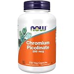 Now Foods, Chrome Picolinate, 200 mcg, 250 Capsules végétaliennes, Oligo-Élément, Chrome, Sans Gluten, Sans Soja, Végétarien