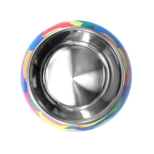 Record - Gamelle pour Chien Doggies Amovible en Acier Inoxydable et Mélamine. Bol coloré doté de Pads en Gomme antidérapante. Passe au Lave-Vaisselle. Large - Ø 22 cm, capacité 700 ML – vue 2