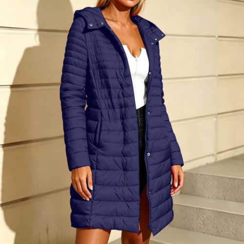 YRAETENM Winter Coats for Women Mid Length Lightweight Down Quilted Jackets - image 3