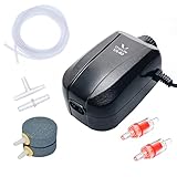 Uniclife 64 GPH Aquarium Air Pump with Dual...
