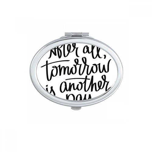 Miroir de poche compact ovale pour corriger le maquillage - 2