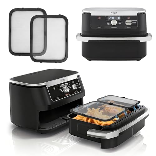 2 Piezas Magnético Protector Contra Salpicaduras para Freidora de Aire para Ninja Foodi Flexdrawer Dual Zone AirFryer AF500EU & AF500EUCP, Protección de Silicona Accesorios para Airfryer GADITIEK