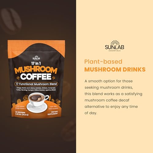 Organic Mushroom Coffee 17-Mushroom Instant Blend
