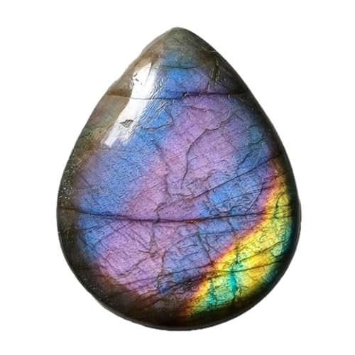 Pierre labradorite violette naturelle poire, idée cadeau pour créateur de bijoux