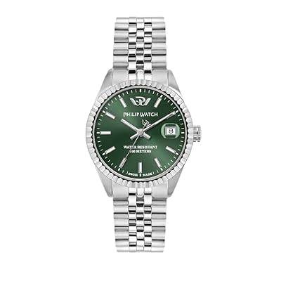 Philip Watch Orologio Donna in Acciaio, Tempo, Data, Analogico, 35 mm, Collezione CARIBE URBAN, Regalo Mamma