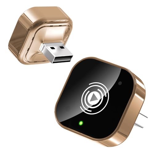 Vesperhaze 2025 Upgraded Wireless Carplay Adapter for iPhone, Plug&Play Auto-Connected Carplay Wireless Adapter Stable Fit for Cars-No Latency, BT5.3 CarPlay Dongle for Apple iPhone iOS 10+, Rose Gold