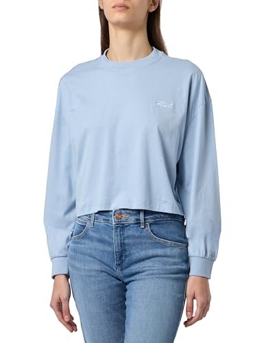 Karl Lagerfeld Femme Signature Longsleeve Top un haut opaque et stretch fini les hauts usés
