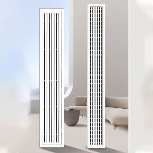 Grille d'aération murale 800x200mm en aluminium rectangulaire pour meubles - 8