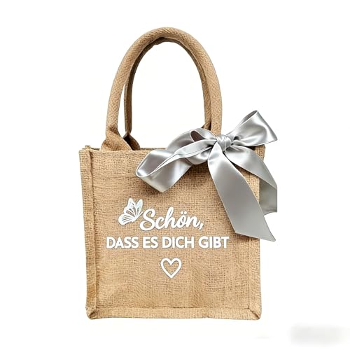 RunFar shop Jutetasche Geschenktasche Geschenke für Frauen Freundin Schön Dass es Dich Gibt Geschenk Tasche Jute Kleinigkeit Tasche Geschenkidee für Frauen Beste Freundin Geburtstag Muttertag