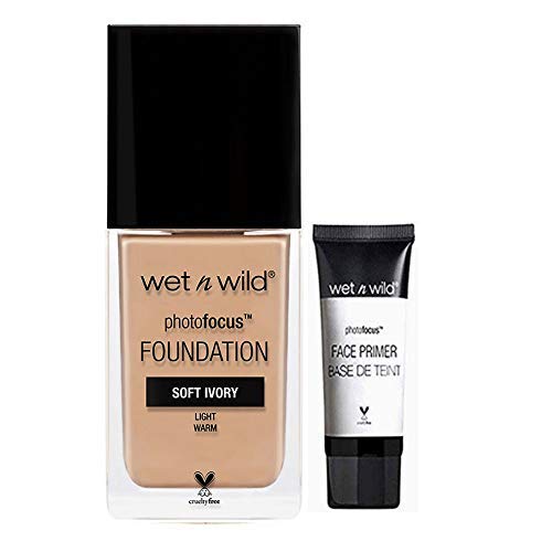 Wet Wild Photo Focus Foundation Bonus Free Mini Primer (Soft Ivory 365C)