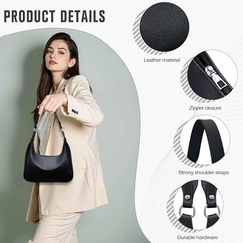 Larcenciel Women's Hobo Shoulder Bag, Trendy Leather Purses Y2K Ladies Crescent Handbags for Everyday Going Out Wedding Work4