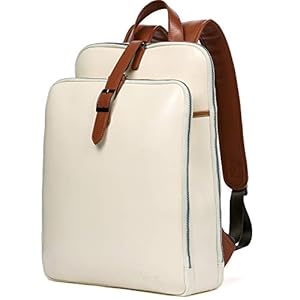 CLUCI Damesrugzak van echt leer, 15,6 inch, computerrugzak, dames, elegant, schoudertas, groot, voor reizen en zaken