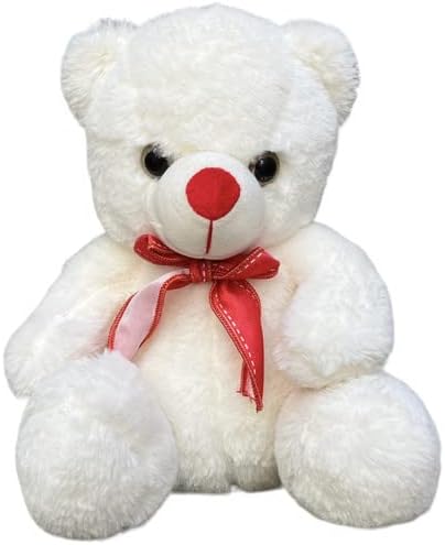 Teddy Bear Plush Soft Toy Cute Kids Birthday Animal Baby Girls/Wife, Boyfriend/Husband, Wedding for Couple Special, Rakhi for Brother/Sister Gift Items (38 CM, White)