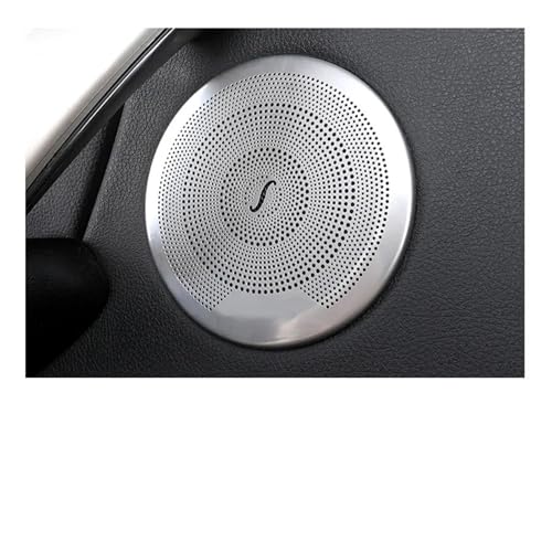 HXVGEGKPYK Interior Center Console For Series3 F30 F34 3GT X3X4IX3 G01 G02 G08 Car Door Audio Speaker Cover Loudspeaker Protect Accessory Air Outlet Trim(Silver B 4pcs)