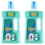Flash Pet Odour Eliminator Floor Cleaner Effective Pet Odour Removal for Homes and Offices Streak Free Shine Safe For All Surfaces Ideal for Pet Owners Seeking A Fresh and Clean Environment 1L X2