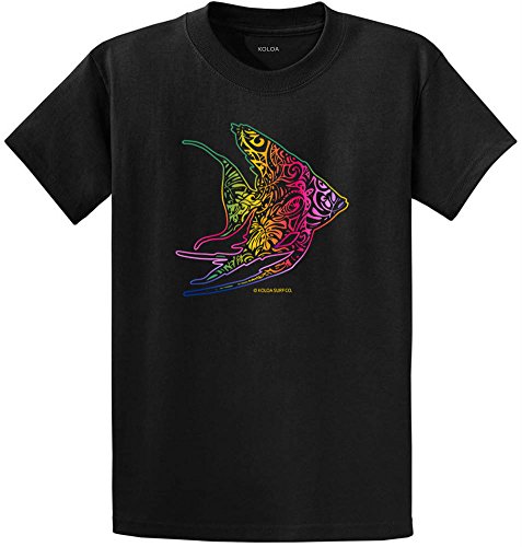 Koloa Surf Youth Rainbow Fish Logo Heavyweight Tee-L-Black/c