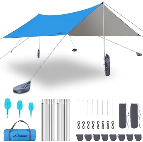 WADEO Strandzelt für 3-8 Personen, wasserdicht & UV-Schutz