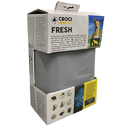 Croci C6020946 Kühlmatte für Hunde FRES Grigio, 65X50 cm. Erfrischt das Tier ohne zusätzliche Hilfsmittel wie Strom oder Wasser Innenschicht aus Schaumgummi, 1.8 kg