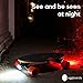 Eggboards Electric Skateboard Lights for Night Riding. LED Skateboard Light Kit. Longboard Lights USB Rechargeable. Skate Board Headlight Front and Back. Ideal Electric Skateboards Accessories
