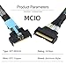 xiwai Slimline MCIO 8i 74Pin Male to MCIO PCIE 5.0 4.0 74Pin Male Extender Cord, PCI-E 5.0 Mini Cool Edge IO MCIO Cable 50cm