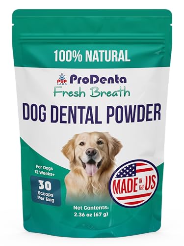 Pup Labs ProDenta Fresh Breath for Dogs, All-Natural Dog Breath Freshener, Dog Dental Powder Made in USA, 30 Servings