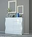 Mare Credenza 1 Anta e 4 Cassetti Bianco Laccato Lucido