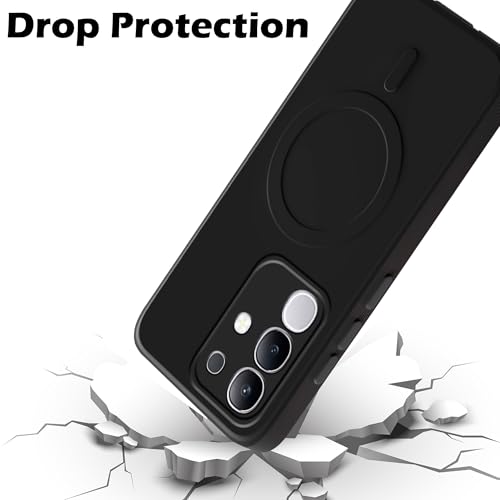 Image of amazon basics Back Cover for Vivo Y31 Pro 5G Soft Matte Silicone Mag-Safe Design (Mag-Safe Not Support) Camera Protection | Slim Fit Bumper Cover (Black)