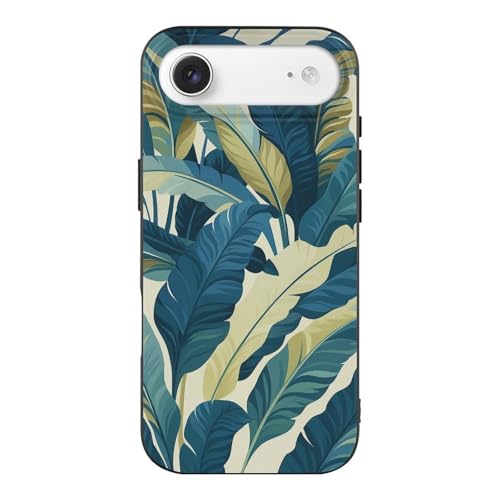 Blue Green Banana Leaves Compatible with iPhone 17 Case Slim