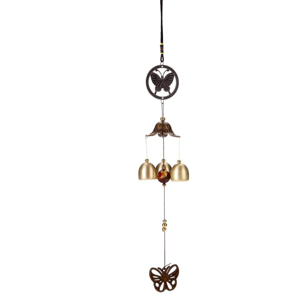 Showay Hegerby Butterfly Metal Windbell Patio Porch Garden Backyard Ornament Hanging Wind Chime Shop Welcome Bell