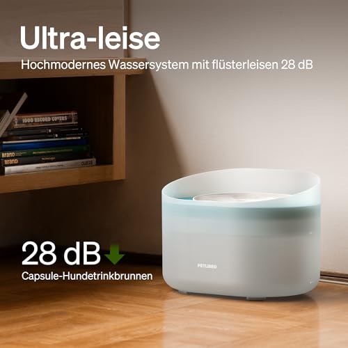 PETLIBRO Trinkbrunnen für Hunde und Katze, 8L Wasserbrunnen, Anti-Spill Guard,Hundewasserspender 26dB Leise, Einfacher Einbau und Ausbau zur Reinigung, Geeignet für große Hunde/mehrere Katzen