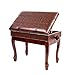 XIAOQIAO Panca per Pianoforte Regolabile con Sollevamento Idraulico Sgabello da banco per Tastiera con Supporto per Musica Facile Montaggio, 55 x 34 x 47 cm