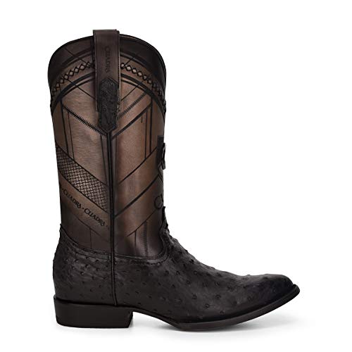 Cuadra Men's Cowboy Boot in Genuine Ostrich Leather and Bovine Leather