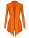 [DRSKIN] Women's Open - Front Long Sleeve Knit Cardigan (XL, Orange)