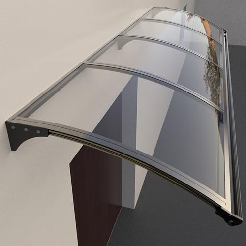 Auvent de fenêtre en polycarbonate bloquant les UV pour éliminer la pluie sur votre porte