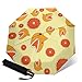 Petit parapluie de voyage Shark orange fruit Coupe-vent extérieur pluie soleil UV Auto Compact 3 plis parapluies couverture