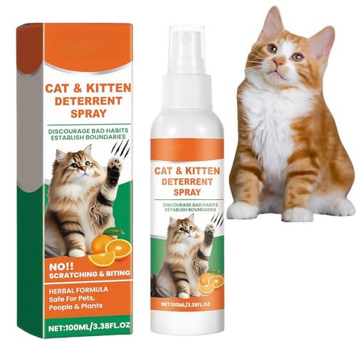 Cat Deterrent Spray,Anti Scratch Cat Spray,Cat Repellent Spray,Natural Cat Training Spray for Indoor & Outdoor Use,Anti-Scratch Indoor & Outdoor Training,Cat Repellant,Stop Cat Scratching Carpet