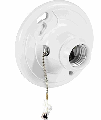 Orbit ppc-2 de, de plástico w/Pull Cadena del Portalámparas, color blanco