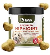 Primova - Advanced Dog Hip and Joint Calming Treats with Hemp Oil, Turmeric, Green Lipped Mussel,...