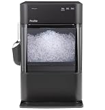 GE Profile Opal 2.0 Ultra Nugget Ice Maker with Scale Inhibiting Filter, Scoop Included, 38 lbs in 24 Hours, Pellet Ice Machine with WiFi & Smart Connected, Black (Renewed)