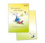  OUPS Notizblock A6 - unliniert - gelb: Das Leben ist voller Wunder und eines davon bist du!